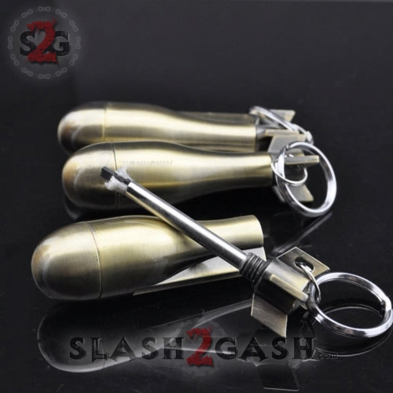 Bomb Fire Starter - Emergency Permanent Match Survival Key Chain Key Chain - Tophatter Daily Deals