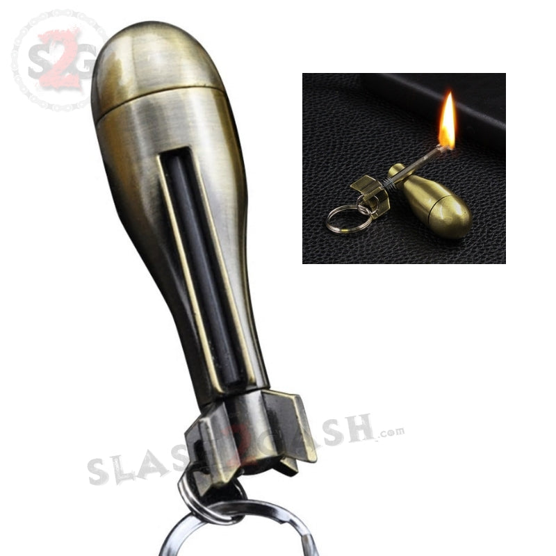 Bomb Fire Starter - Emergency Permanent Match Survival Key Chain Key Chain - Tophatter Daily Deals