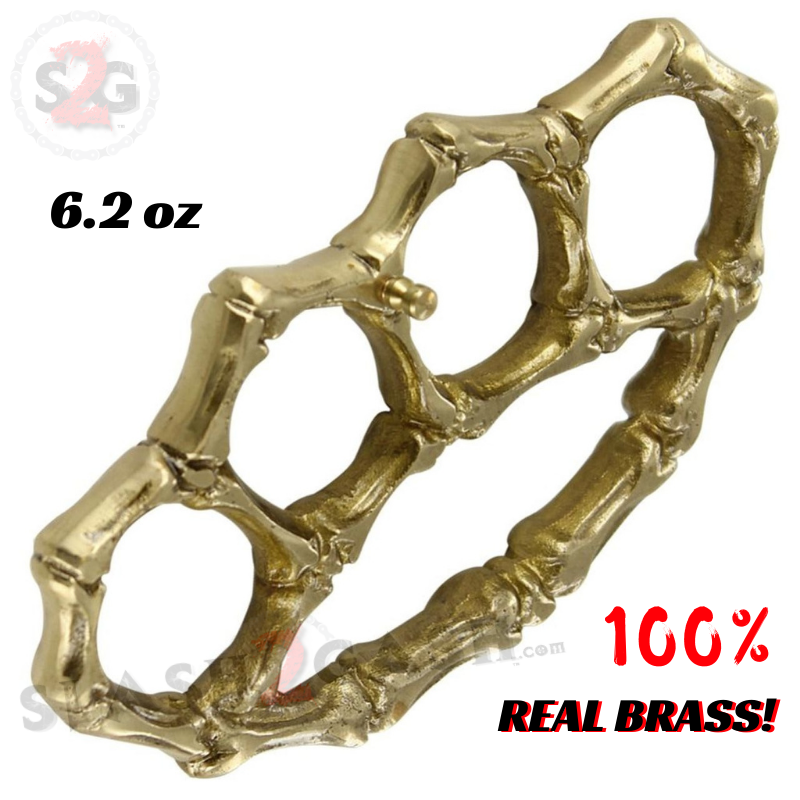 Bones Brass Knuckles Paperweight Knuckle Duster - REAL BRASS Belt Buckle - Tophatter Daily Deals