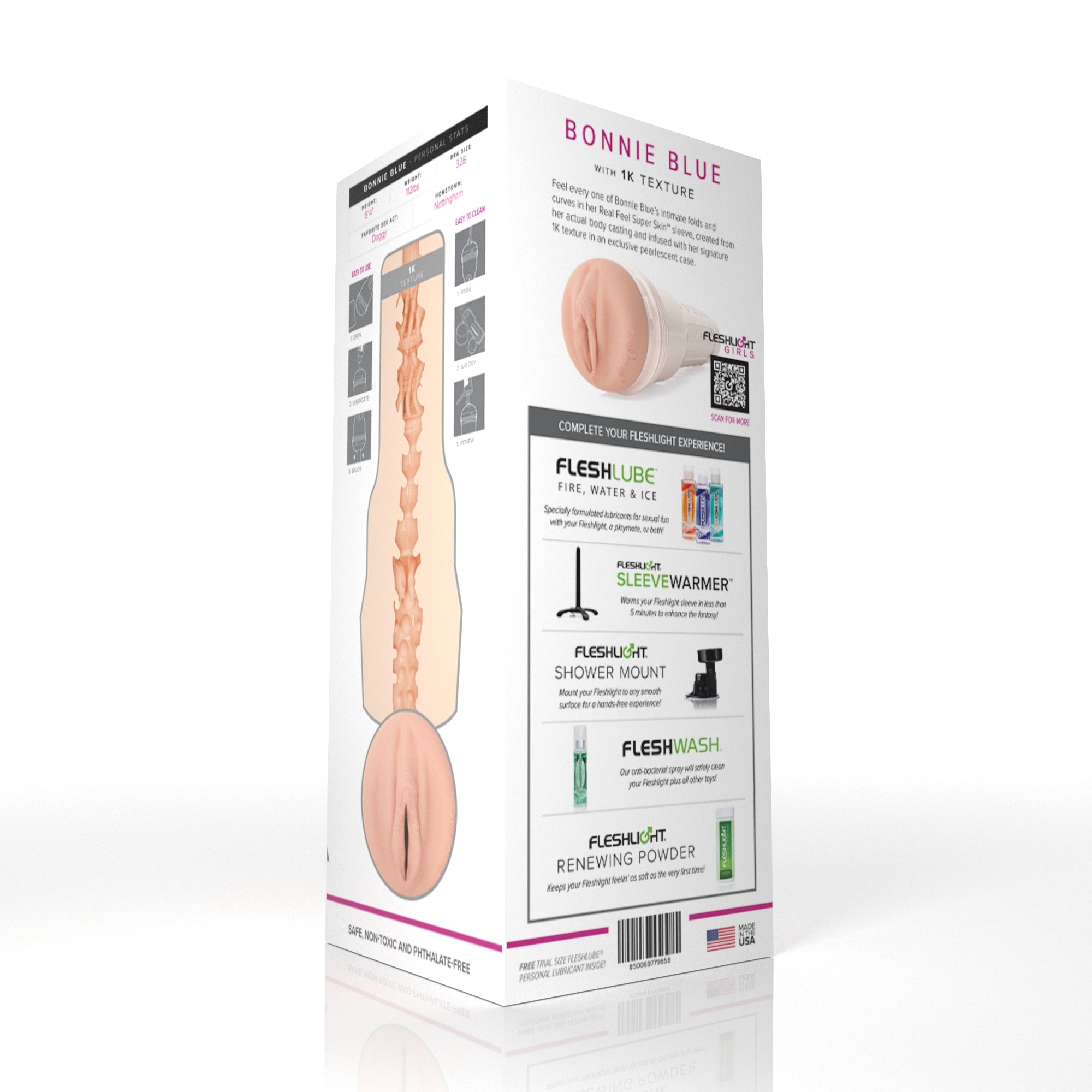 Fleshlight Girls Bonnie Blue 1K Lady Pussy & Zero Miles Butt SuperSkin Stroker | Pocket Masturbator Male Masturbators > Pocket Strokers - Tophatter Daily Deals