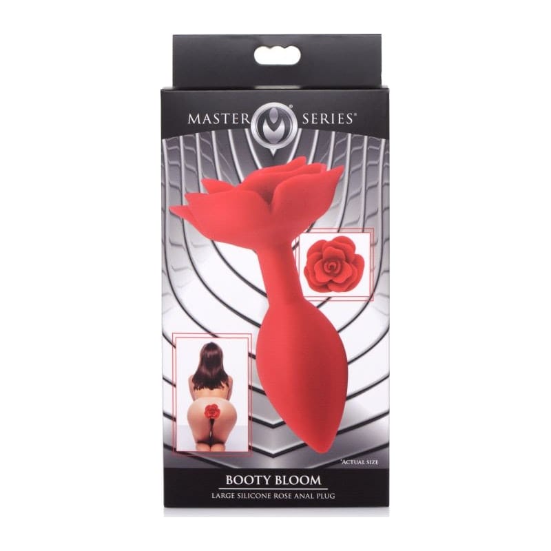 Booty Bloom Silicone Rose Plug Large Red > Anal Range > Butt Plugs - Tophatter Daily Deals
