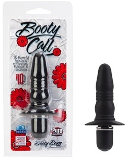 Booty Call Booty Buzz Black Silicone Probe 3 Inch with 10 Vibration Settings > Anal Range > Vibrating Butt Plugs - Tophatter Daily Deals