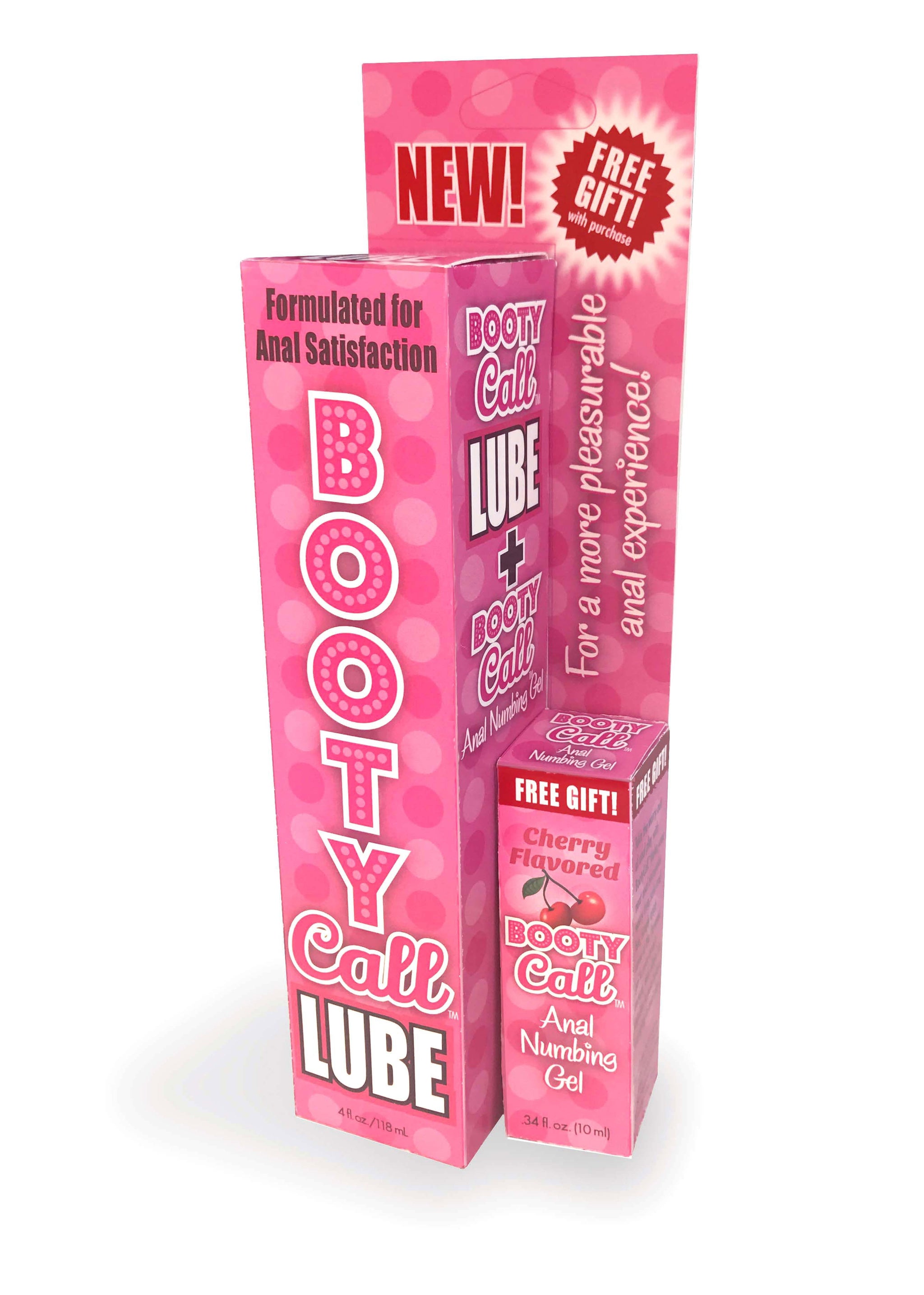 Booty Call Lube Duo (Cherry) – Anal Lubricant and Numbing Gel Set 118ml > Lube > Flavoured - Tophatter Daily Deals