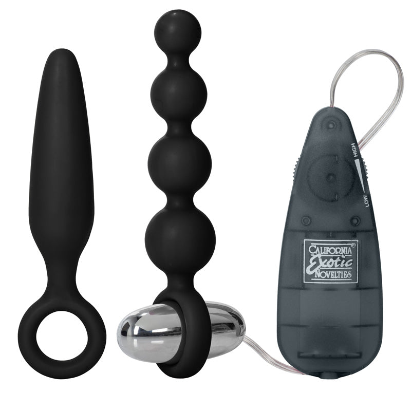Booty Call Vibro Anal Kit – Anal Vibrator Kit > Anal Range > Butt Plug Kits - Tophatter Daily Deals