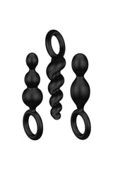 Satisfyer - Booty Call 3-Piece Plug Set - Black Sex Toy - Tophatter Daily Deals