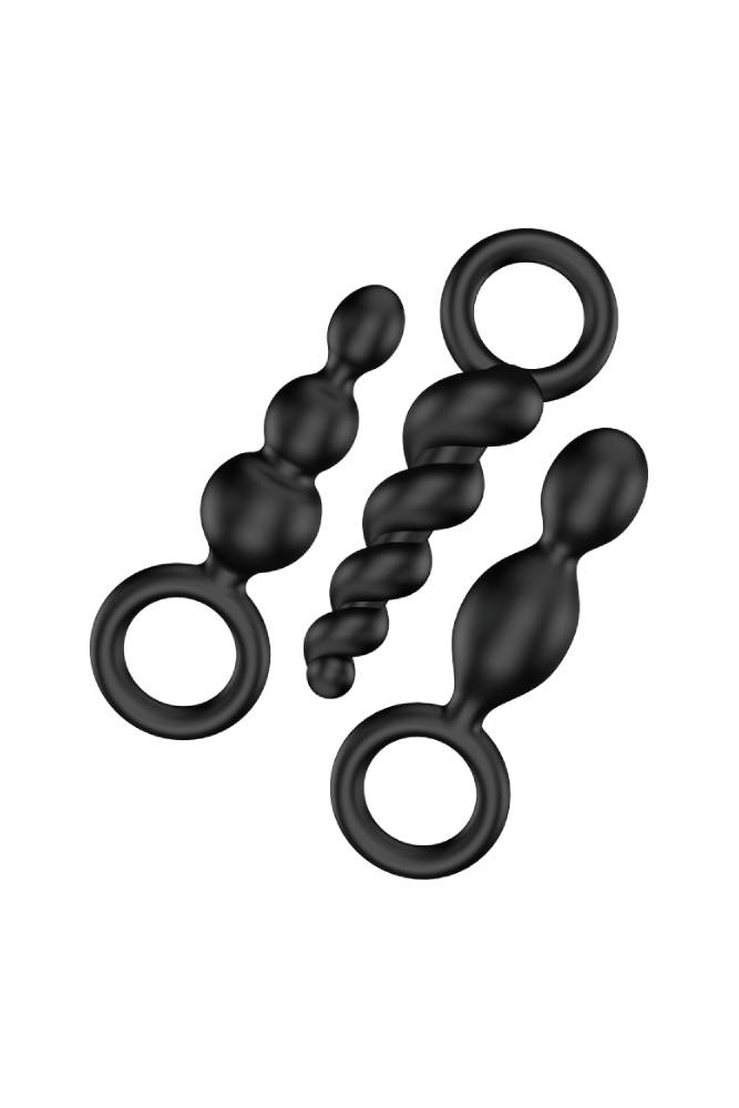 Satisfyer - Booty Call 3-Piece Plug Set - Black Sex Toy - Tophatter Daily Deals