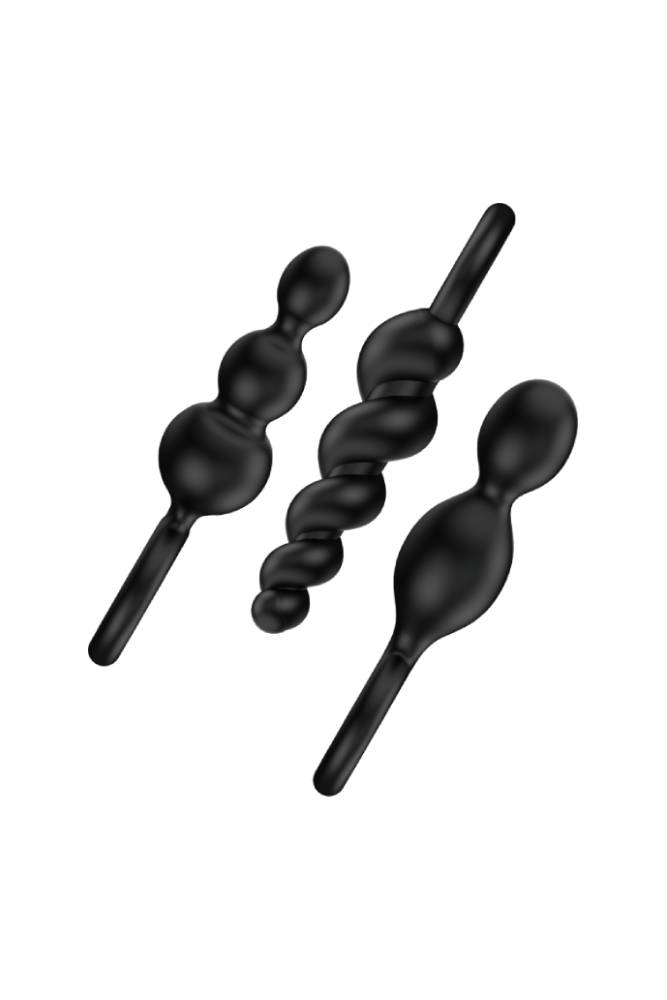 Satisfyer - Booty Call 3-Piece Plug Set - Black Sex Toy - Tophatter Daily Deals