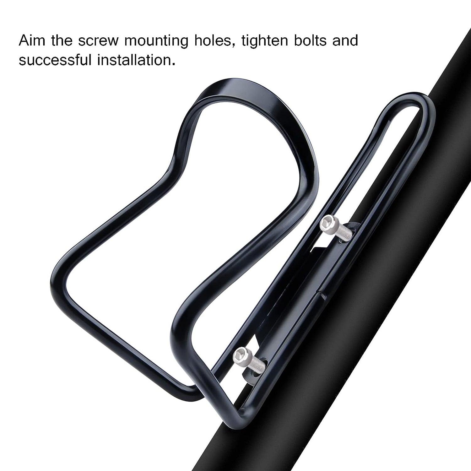 Bottle Holders for Bikes - Aluminum Bicycle Water Bottle Cage Black Mountain & Cycling - Tophatter Daily Deals
