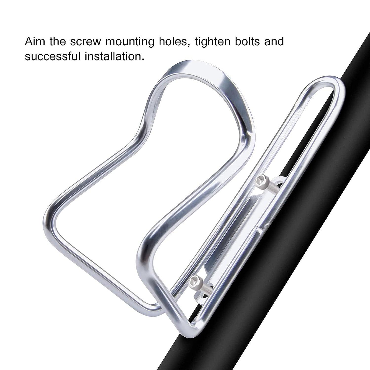 Bottle Holders for Bikes - Aluminum Bicycle Water Bottle Cage Silver Mountain & Cycling - Tophatter Daily Deals