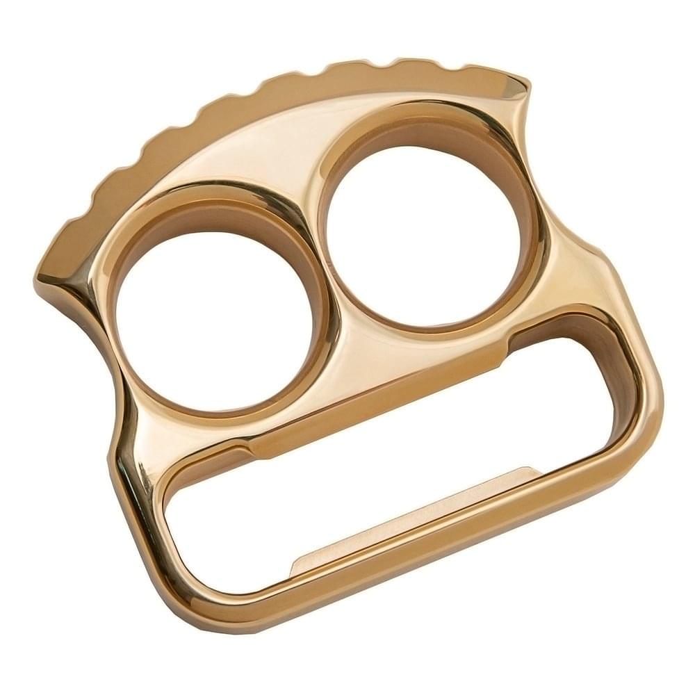 Afrankart DFK Two Finger Bottle Opener Knuck - Cakra EDC Gadgets Brass Knuckles - Tophatter Daily Deals