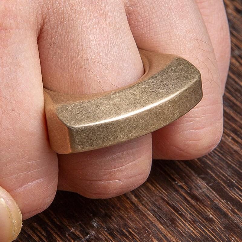 2023 Full Brass Stonewash Bottle Opener Knuck Brass Knuckles - Tophatter Daily Deals