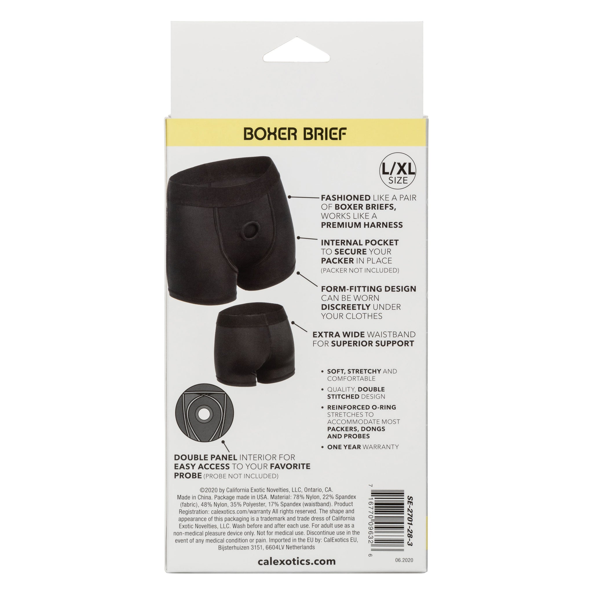 CalExotics Boundless Boxer Brief Harness – Ultra Comfortable Support Harness > Gender > Bodywear - Tophatter Daily Deals