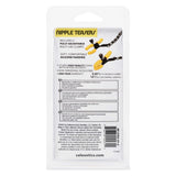 Boundless Nipple Teasers Adjustable Black Chain with Yellow Silicone Coated Clamps and Crystal Adornments > Sex Toys > Nipple Clamps - Tophatter Daily Deals