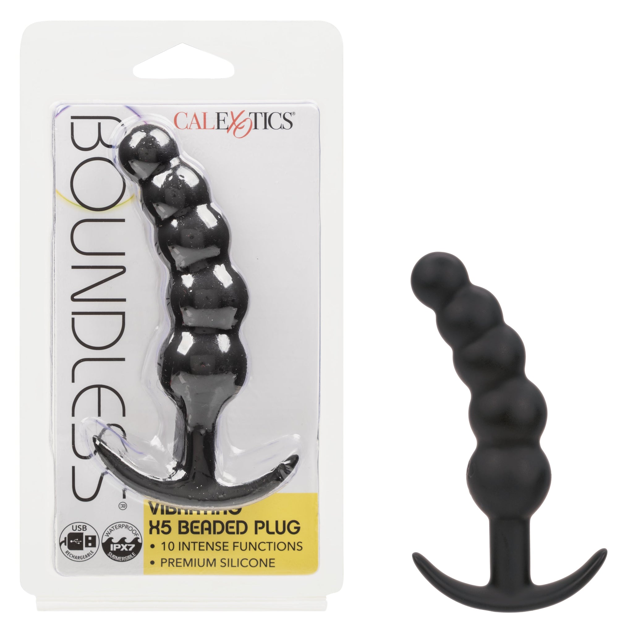 Boundless Vibrating X5 Beaded Curve Plug > Anal Range > Butt Plugs - Tophatter Daily Deals