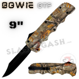 Bowie OTF Dual Action Auto Knife Switchblade 9" D2 - Fall Camo Fall Camo Knife-OTF - Tophatter Daily Deals