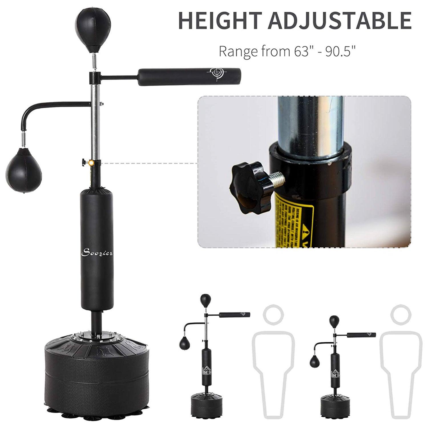 Punch Bag and Stand - 3-in-1 Freestanding Boxing Punching Bag Stand with 2 Speed Balls 360° Relax Bar PU-Wrapped Bag & Waterable Base Sports & Outdoor - Tophatter Daily Deals