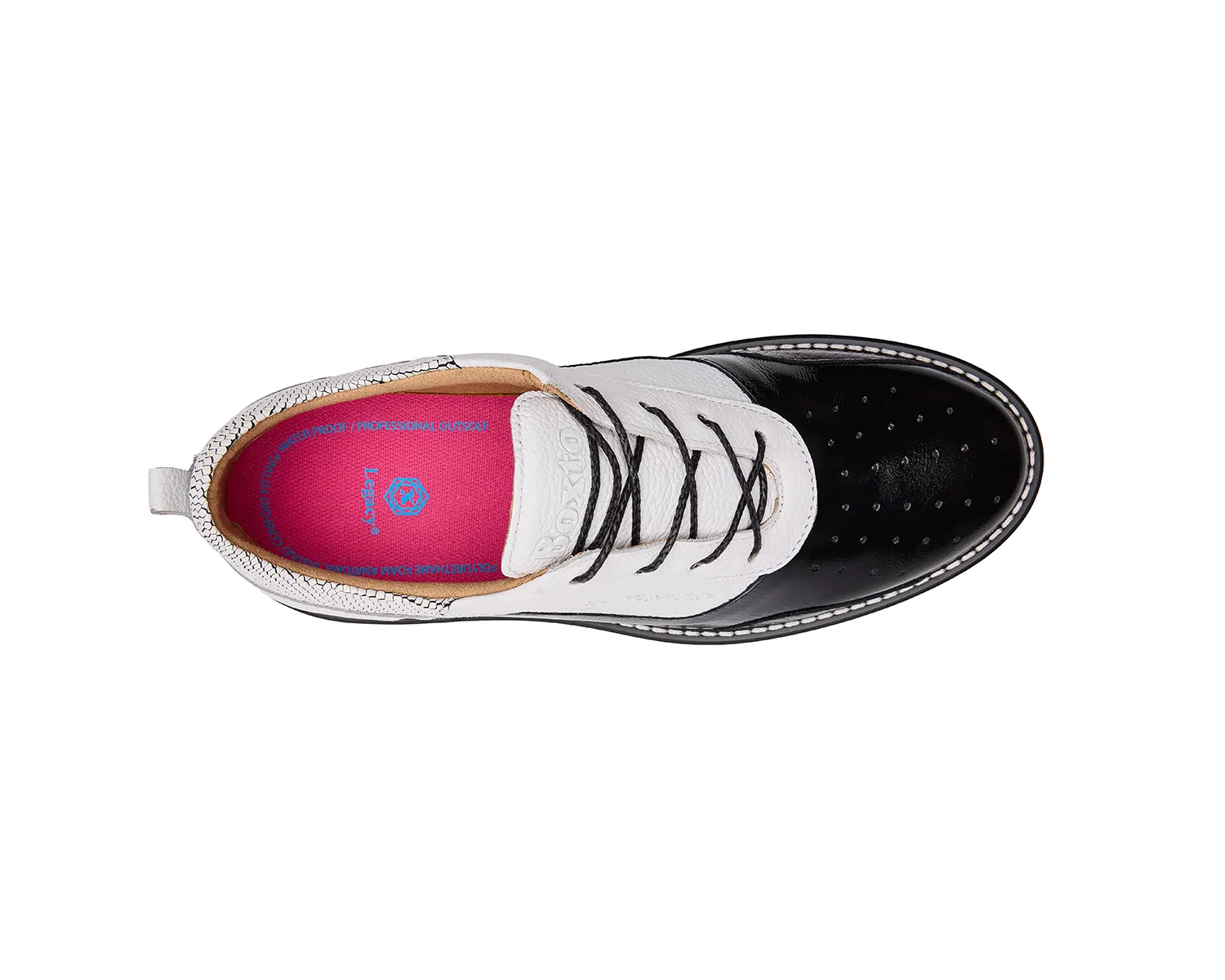 Boxto Golf Women's Inspiration Paris Spikeless Golf Shoes - Black/White Footwear - Tophatter Daily Deals