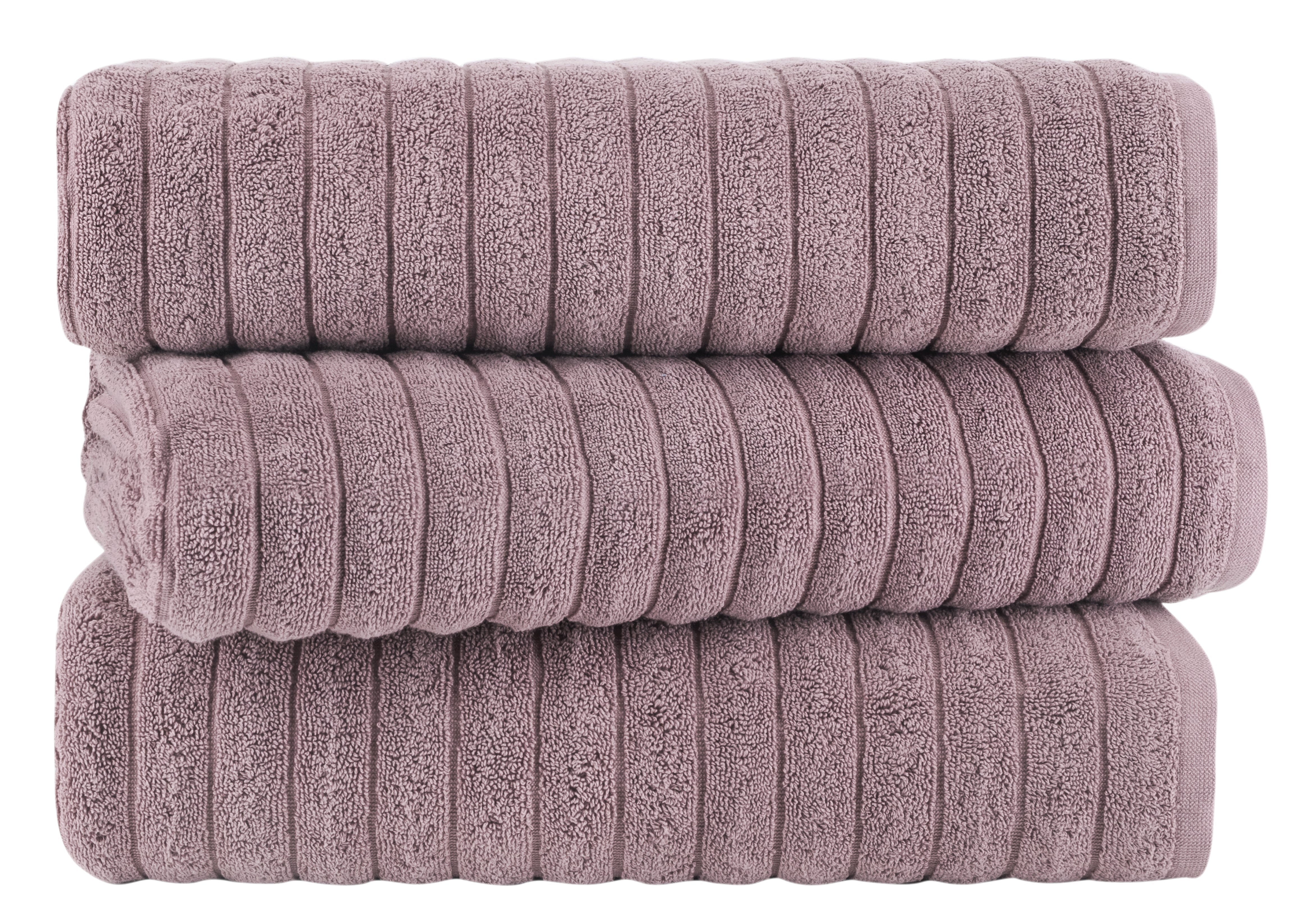 Brampton Turkish Cotton Ultimate Luxury SPA Bath Sheet Towels - 3 Pieces - 40x65" Mauve Bath Towel - Tophatter Daily Deals