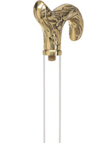 Crystal Elegance Brass Derby Cane with Invisible Acrylic Shaft Options Clear Lucite Walking Canes - Tophatter Daily Deals