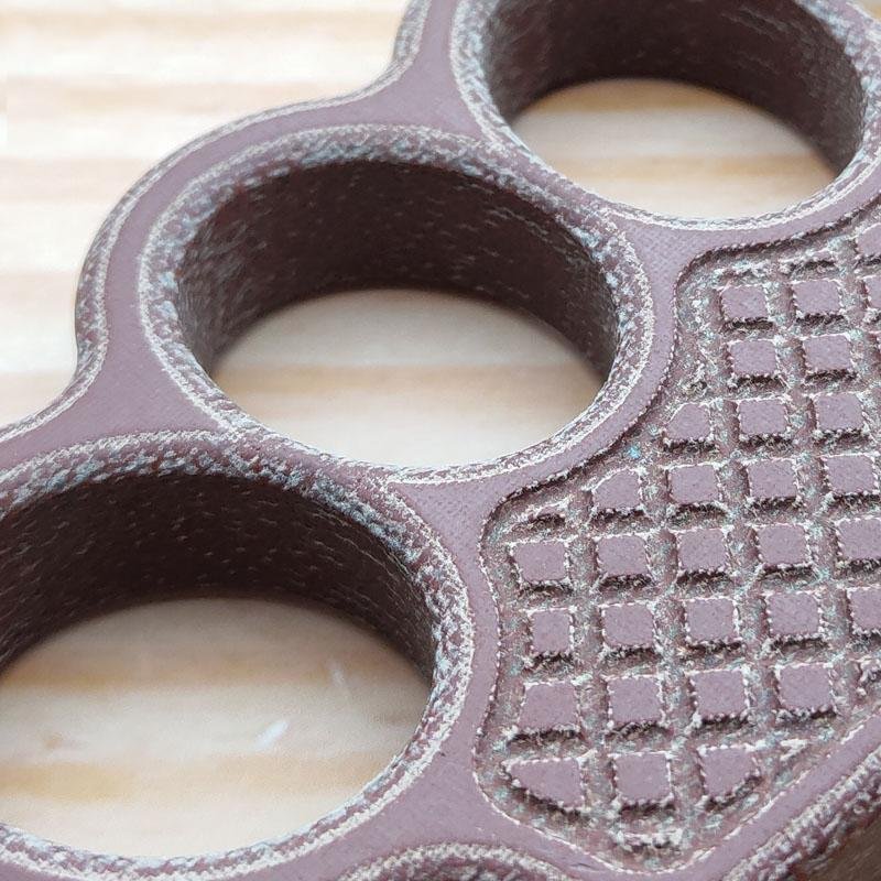 Non-Metal 4-Finger Brass Knuckles Duster Paperweight Self Defense - Cakra EDC Gadgets Brass Knuckles - Tophatter Daily Deals