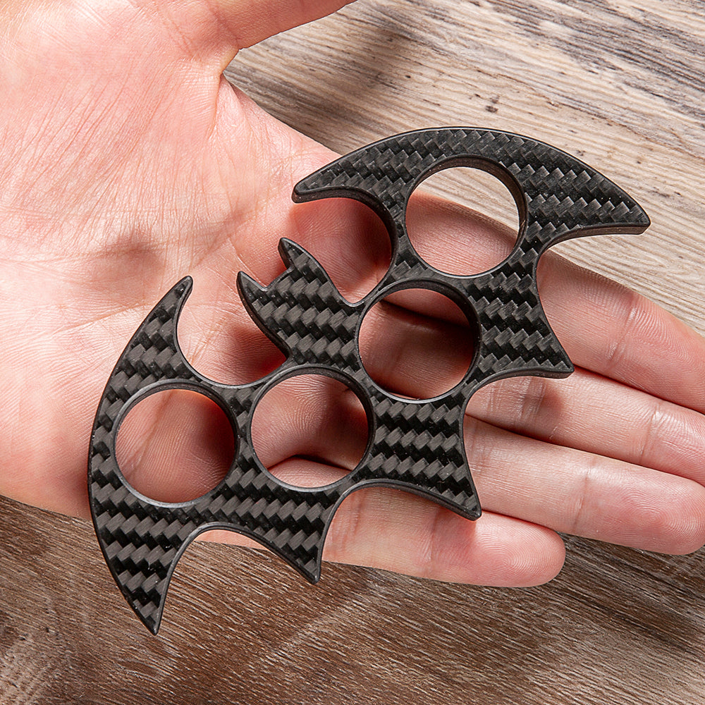 Bat Man Brass Knuckles Carbon Fiber Brass Knuckles - Tophatter Daily Deals