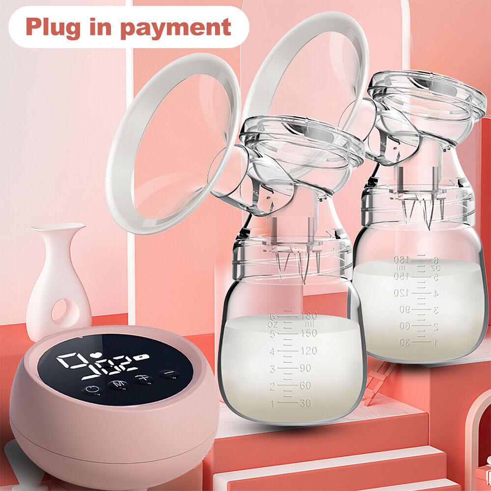 Electric Breast Pumps - USB Baby Infant Feeding Mute Automatic Dual Breastpump 2 Bottles Apparel & Accessories - Tophatter Daily Deals