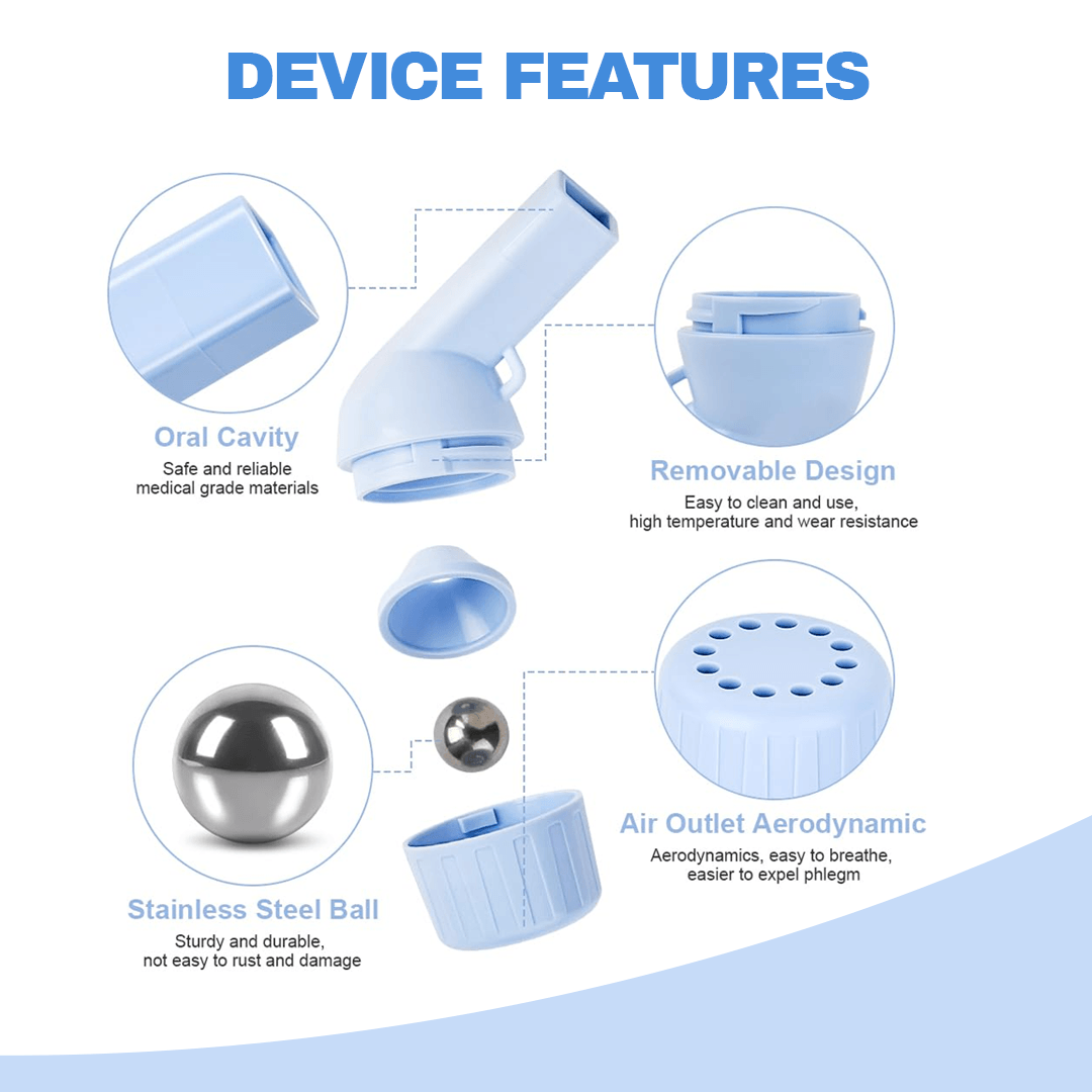 Lung Exerciser Device - Naturally Clear Mucus with The Breathing Exerciser Device Perfect Treatment Aid New Arrival - Tophatter Daily Deals
