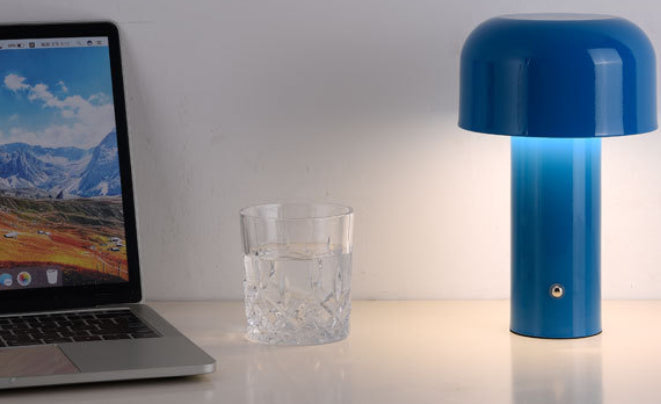 Bright Mushroom Table Lamp Dark Blue Lighting - Tophatter Daily Deals