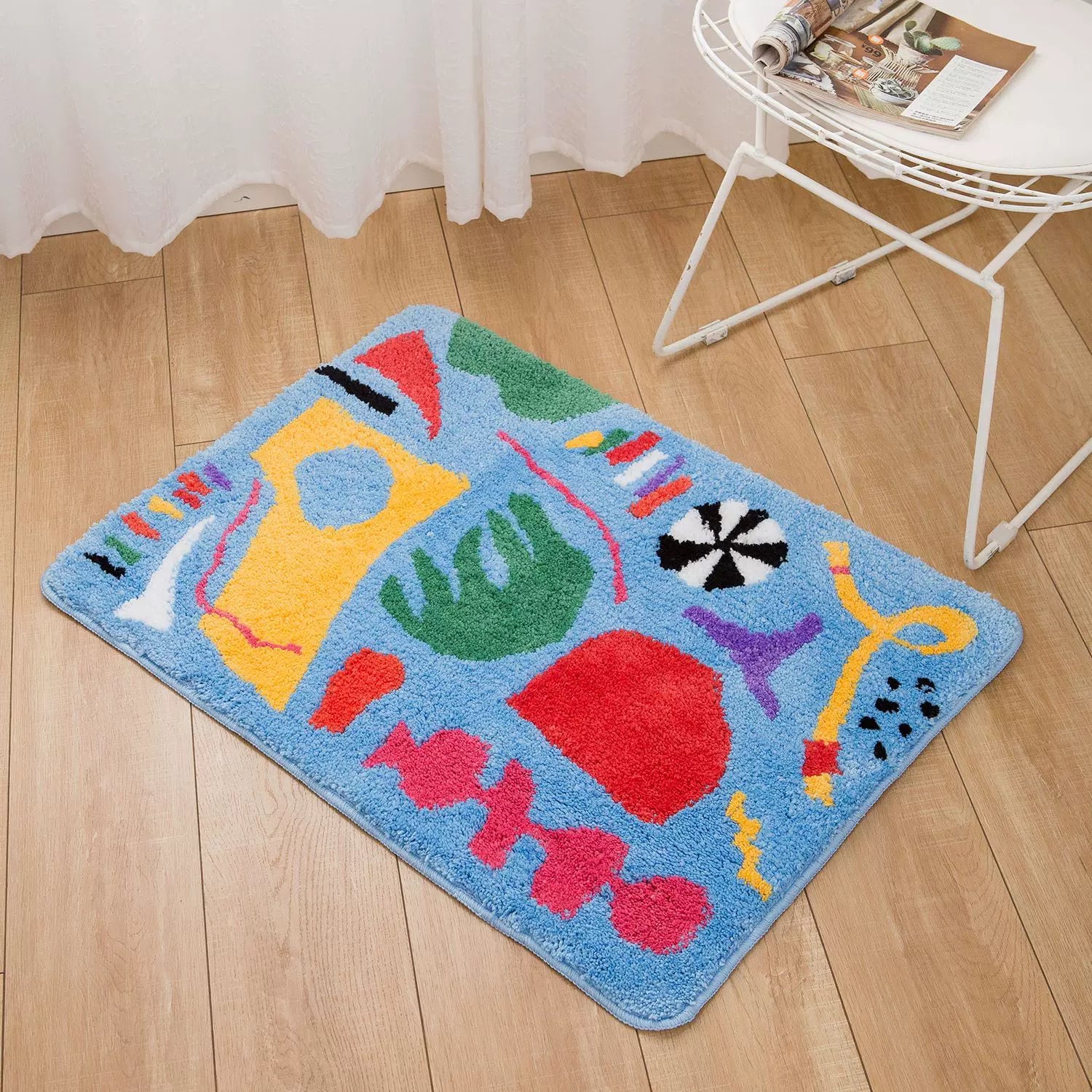 Bright and Happy Door Mat Blue 50 x 80 cm Decor - Tophatter Daily Deals