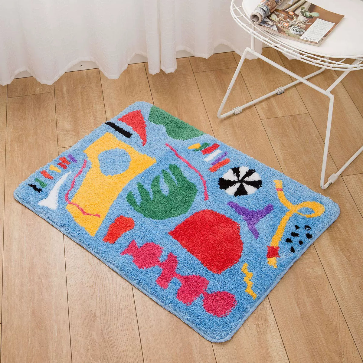 Bright and Happy Door Mat Blue 50 x 80 cm Decor - Tophatter Daily Deals