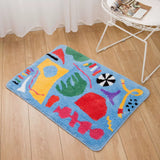Bright and Happy Door Mat Blue 50 x 80 cm Decor - Tophatter Daily Deals
