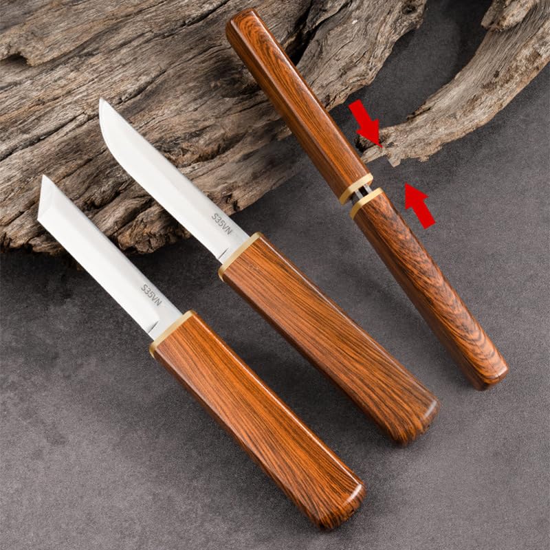 Paring knives,Portable Fruit Knife Set,Peeling Knife for Fruits and Vegetables Straight & Curved Stainless Steel ，Ultra Sharp Kitchen Knife for Camping Outdoor - Tophatter Daily Deals