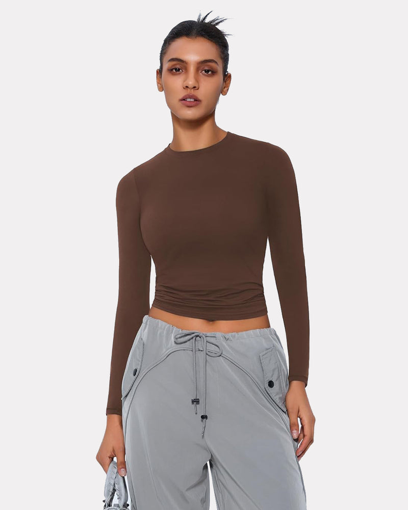 Double Lined Basic Y2K Top with Underwear Shaperwear-bodysuit - Tophatter Daily Deals