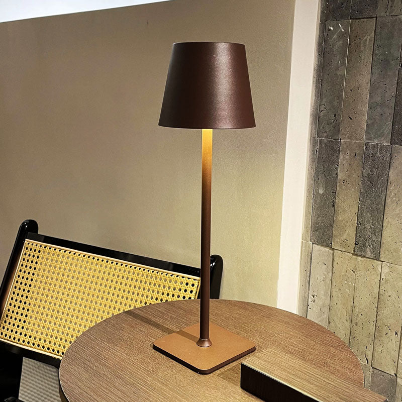 Rechargeable LED Wireless Table Lamp IP65 Outdoor Indoor Brown - Tophatter Daily Deals