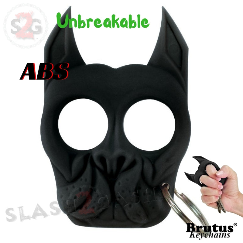 Brutus the Bulldog Self Defense Keychain ABS Knuckles - 15 colors Black SD-KeyChain - Tophatter Daily Deals