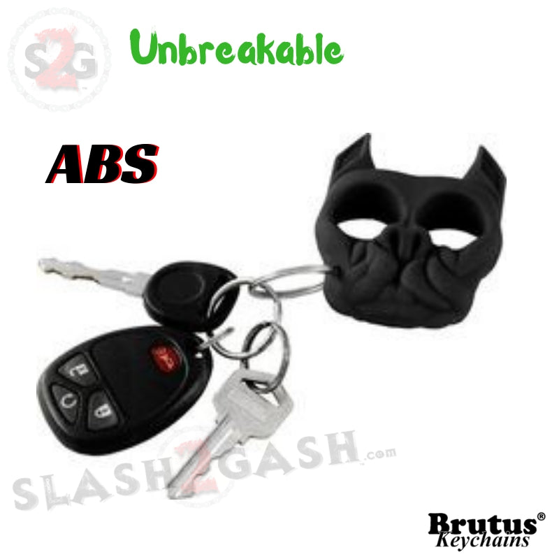 Brutus Self Defense Keychain ABS Knuckles - Black Punchy Puppy SD-KeyChain - Tophatter Daily Deals