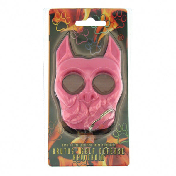 Brutus Self Defense Keychain ABS Knuckles - Pink Punchy Puppy SD-KeyChain - Tophatter Daily Deals