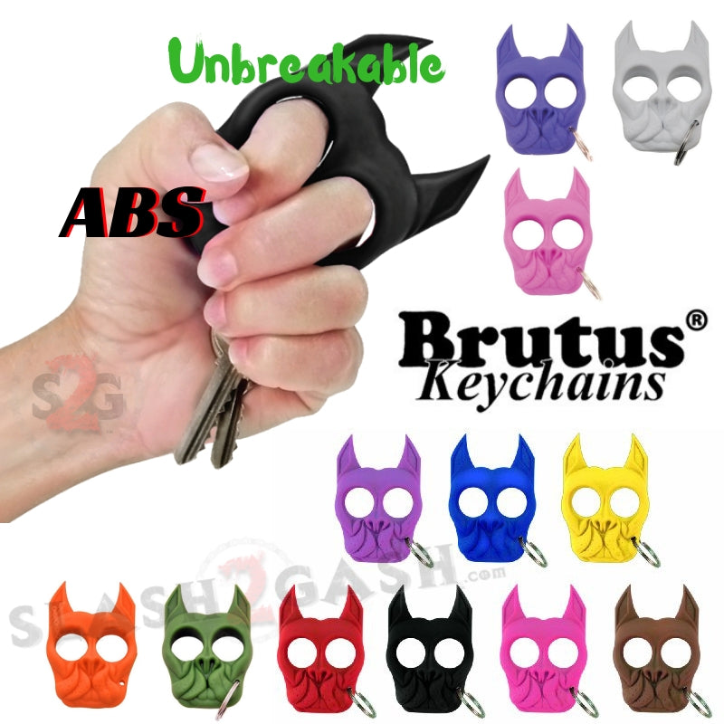 Brutus the Bulldog Self Defense Keychain ABS Knuckles - 15 colors SD-KeyChain - Tophatter Daily Deals