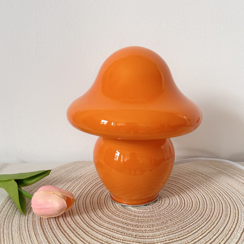 Bubble Gum Mushroom Vintage Lamp Orange gloss Lighting - Tophatter Daily Deals