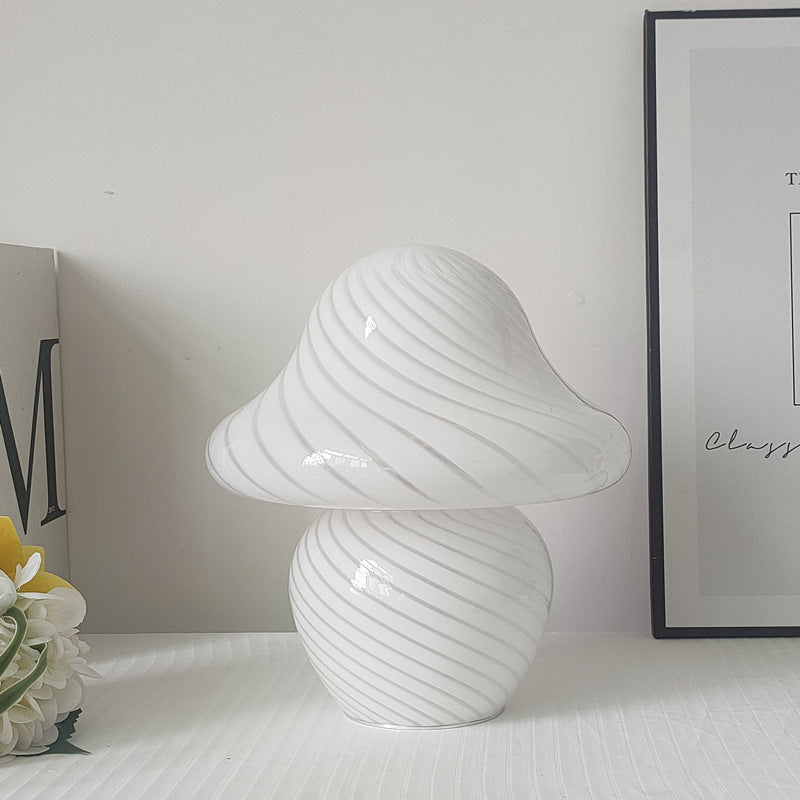 Bubble Gum Mushroom Vintage Lamp Twill white Lighting - Tophatter Daily Deals