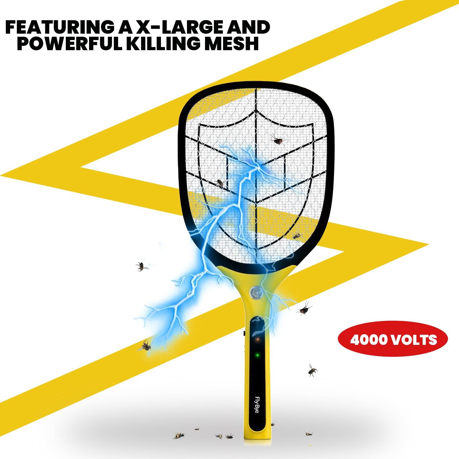 Fly Zapping Racket - Bug Zapper Racket Fly Swatter Mosquito Bat Wasp Electric Insect Pest Killer USB Apparel & Accessories - Tophatter Daily Deals