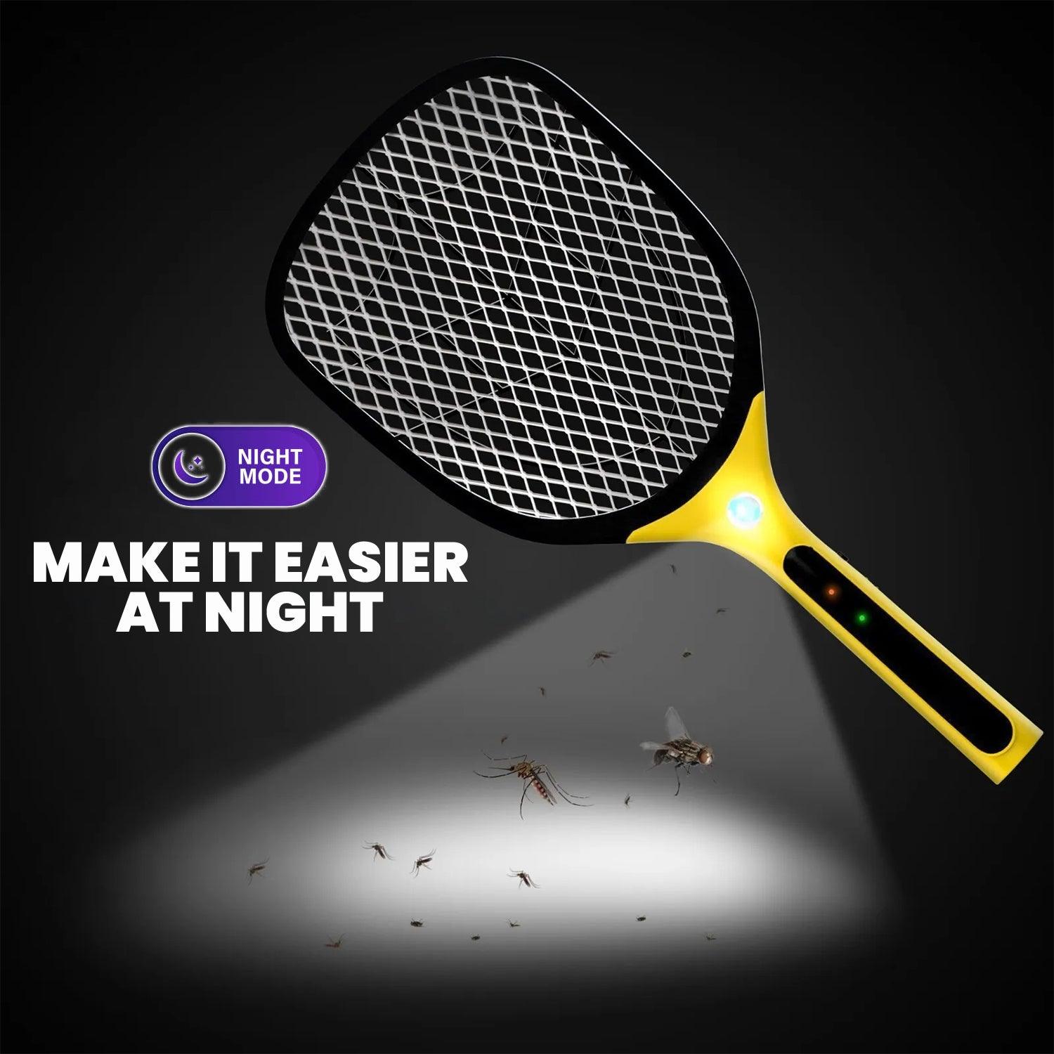 Fly Zapping Racket - Bug Zapper Racket Fly Swatter Mosquito Bat Wasp Electric Insect Pest Killer USB Apparel & Accessories - Tophatter Daily Deals