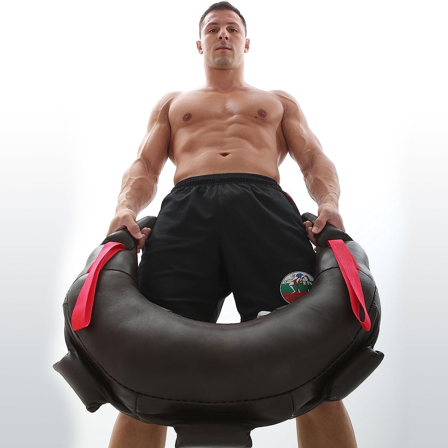 Bulgarian Bag UK - Bulgarian Weighted Bag Training Handles Gym Weight Lifting Crossfit Exercise & Fitness - Tophatter Daily Deals