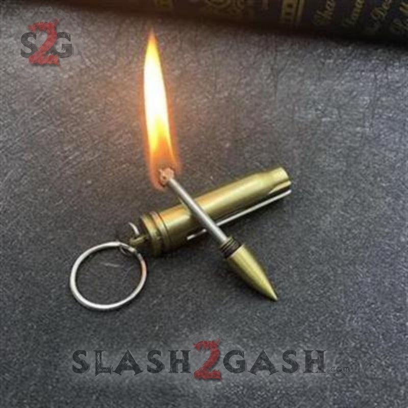 Bullet Fire Starter - Emergency Permanent Match Survival Key Chain Key Chain - Tophatter Daily Deals