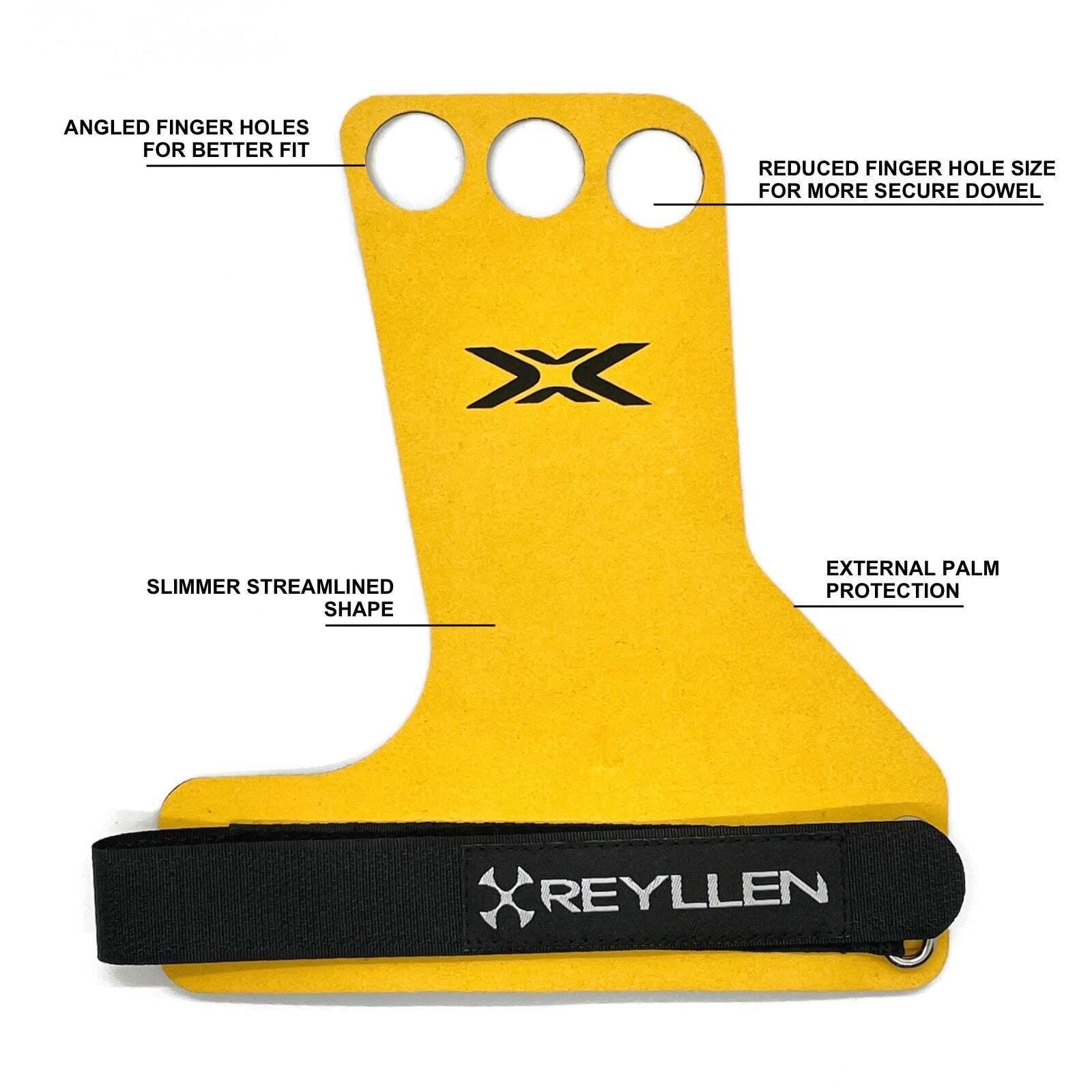 Crossfit Gloves UK - 3 Hole Gymnastic Grips Palm Guards Hand Gloves CrossFit Exercise & Fitness - Tophatter Daily Deals