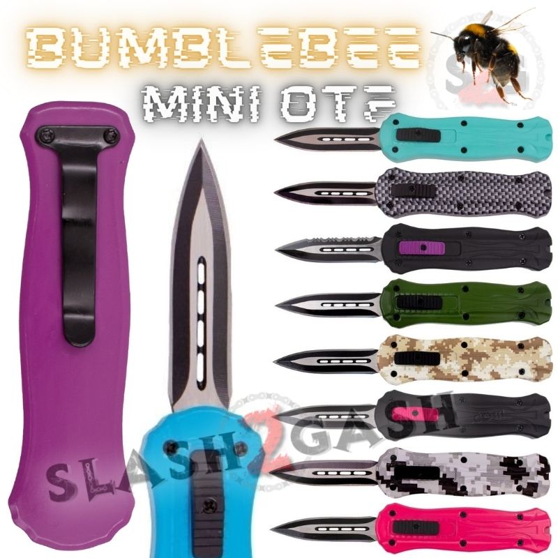 Bumblebee Mini OTF Knife Small Auto Switchblade Dagger - Asst. colors Knife-OTF - Tophatter Daily Deals