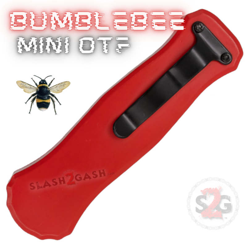 Bumblebee Mini OTF Knife Small Auto Switchblade Dagger - Red Knife-OTF - Tophatter Daily Deals