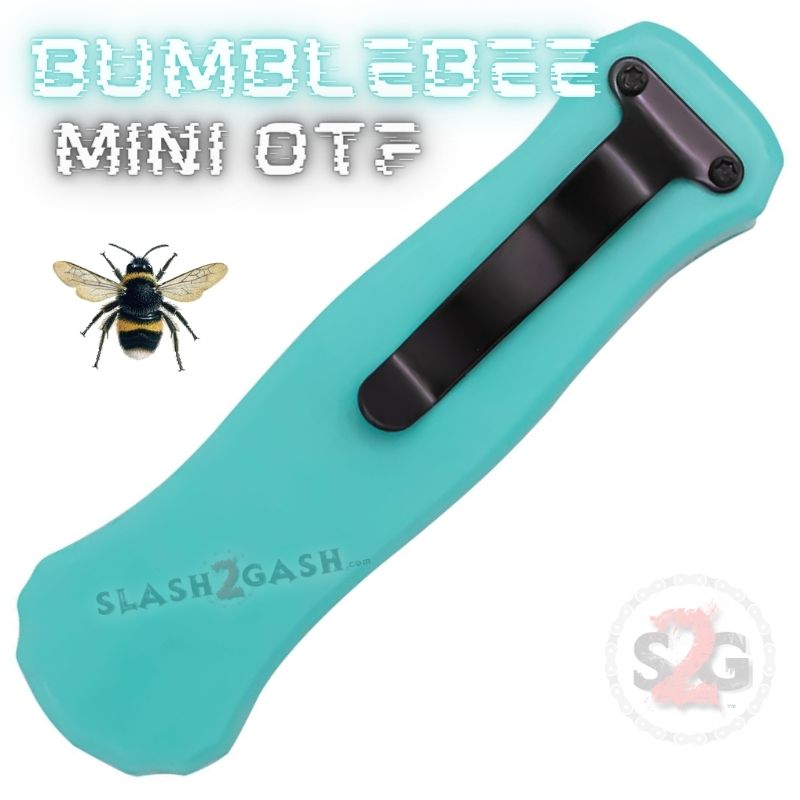 Bumblebee Mini OTF Knife Small Auto Switchblade Dagger - Easter Green Knife-OTF - Tophatter Daily Deals