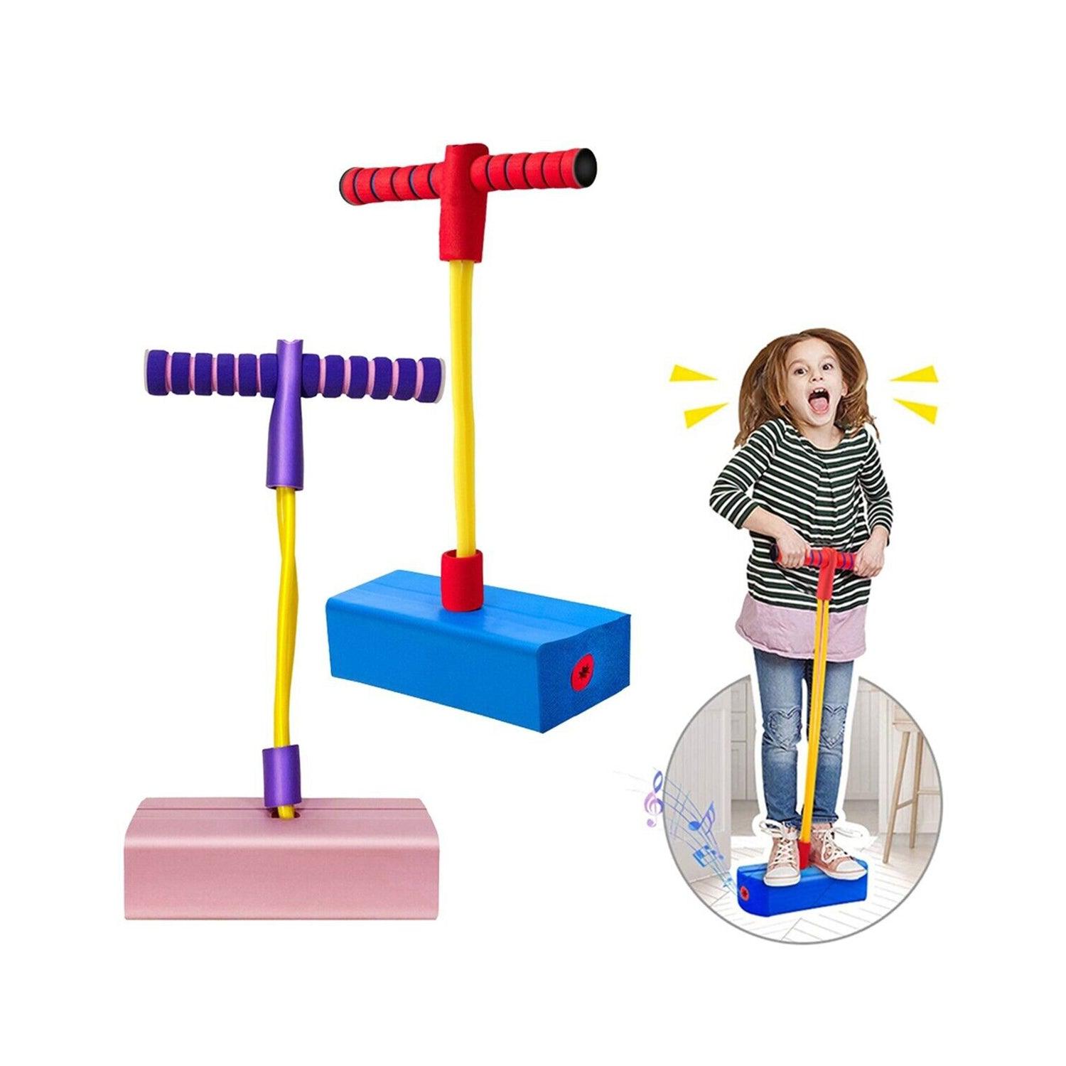 Foam Pogo Stick - Kids Foam Pogo Bungee Jumper Bouncer Space Balance Exercise Hopper Toy Sports Toys - Tophatter Daily Deals
