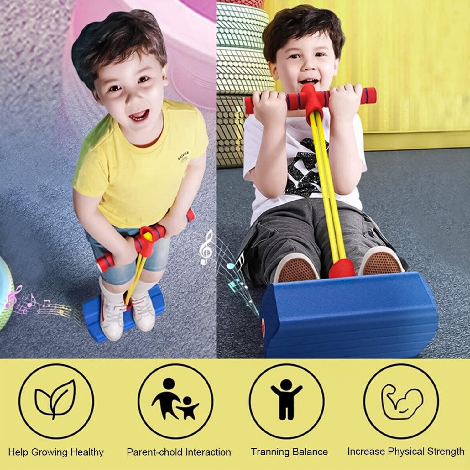 Foam Pogo Stick - Kids Foam Pogo Bungee Jumper Bouncer Space Balance Exercise Hopper Toy Sports Toys - Tophatter Daily Deals